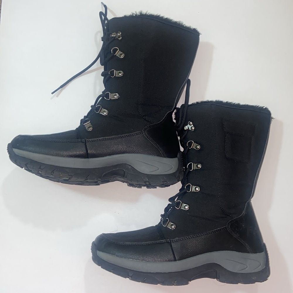Women's Black Winter Boots Shoes Size 42